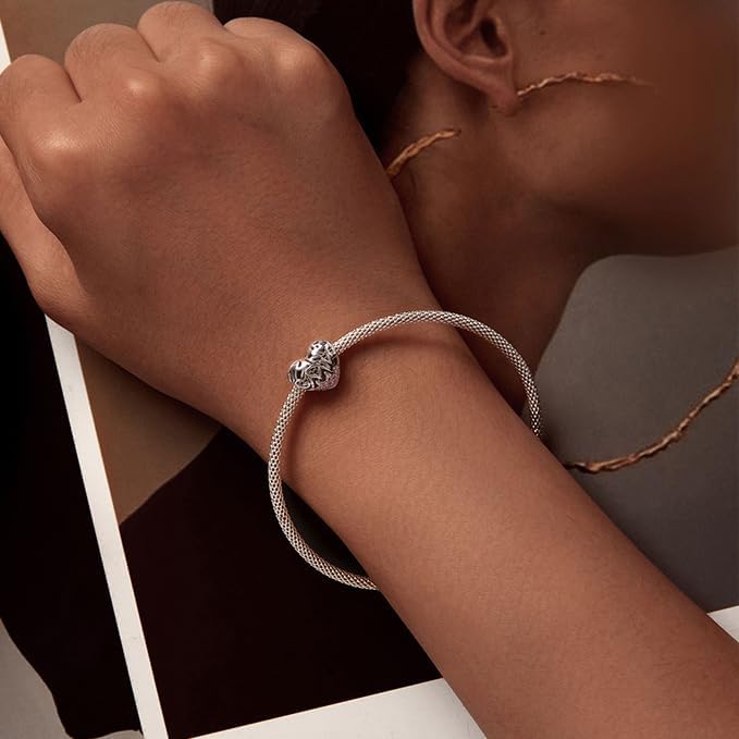 Heart Charms 925 Sterling Silver Bead Charms for Bracelets and Necklaces Women's Holiday Birthday - Image 5