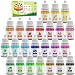 24 Color Food Coloring - Concentrated Liquid Cake Food Coloring Set for Baking, Decorating, Icing and Cooking - Rainbow Food Colors Dye for Slime Making and DIY Crafts - .25 fl. Oz. Bottles