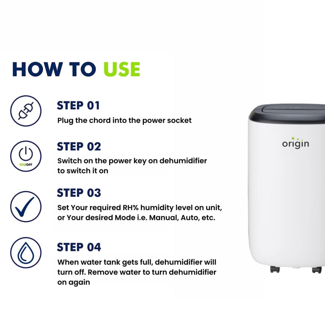 Origin Dehumdifier O12I - Powerful Dehumidifier -4