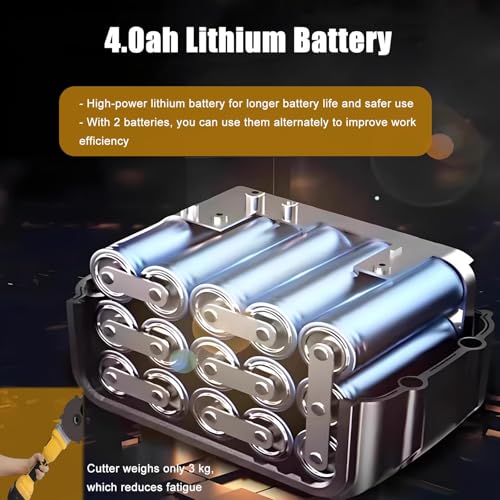 Pro-Grade Cordless Hydraulic Rebar Cutter, 2000w/2100rpm Brushless Rebar Cold Cut Saw,3cm(1.18in) Cutting Diameter for Steel Bar & Metal 4 Pro-Grade Cordless Hydraulic Rebar Cutter, 2000w/2100rpm Brushless Rebar Cold Cut Saw,3cm(1.18in) Cutting Diameter for Steel Bar & Metal - Image 4