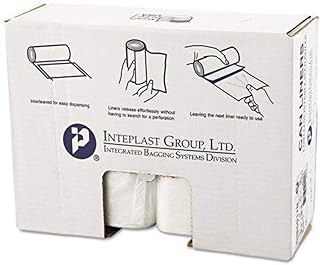 Inteplast S386017n High-Density Can Liner, 38 X 60, 60Gal, 17Mic, Clear, 25/Roll, 8 Rolls/Carton