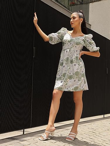 Image of OOMPH! Women's Crepe Fit and Flare Knee-Length Dress