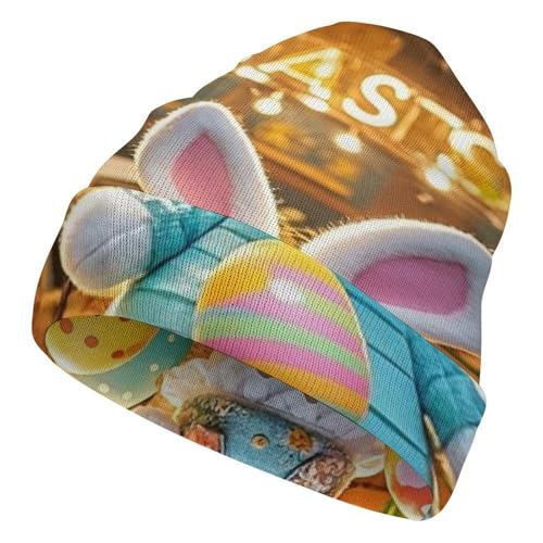 Beanie Hat Easter Egg Rabbit Dol Winter Knit Beanie Skull Cap Knitted Hats Warm Winter Beanies for Men Women