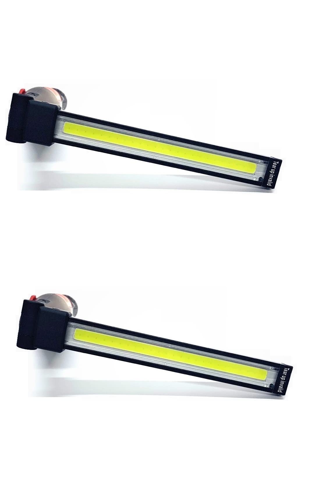 Coppia Di Torce LED Ricaricabili Pieghevoli Da Lavoro - Portatili Con Base Magnetica E Carica USB (Dimensioni 38x4 Cm) - 3