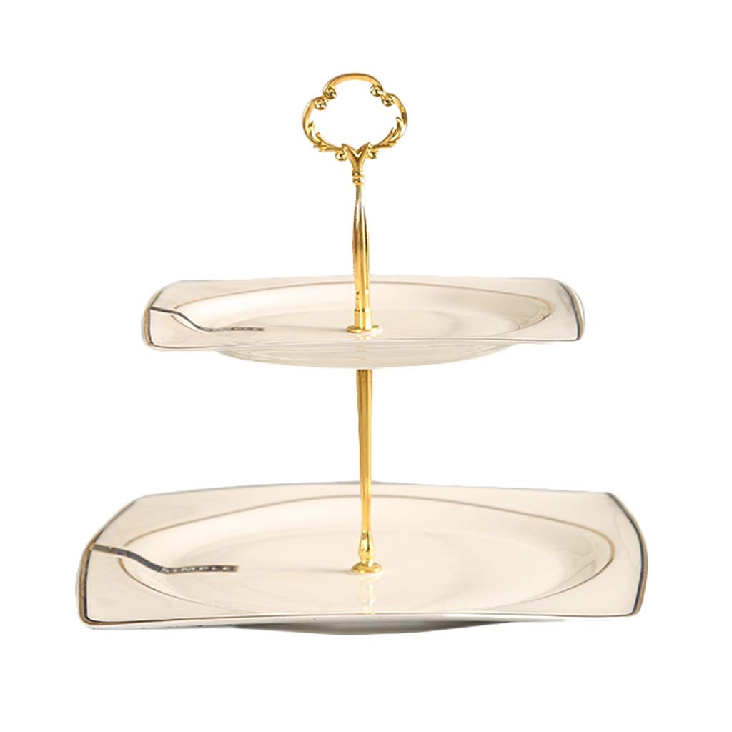 Assiette de fruits à double étage pour organiser vos snacks sur la table basse