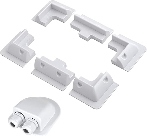 7 soportes de montaje de panel solar de acrilonitrilo butadieno estireno (ABS), soporte de esquina sin taladro solar para RV, barcos, autocaravanas,