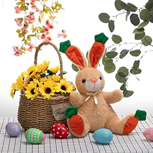 Plushbunnystuffedanimalcutecarrotrabbitplusheastergiftforkids15inchtan Urban Country Home Decor Plush bunny stuffed animal cute carrot rabbit plush easter gift for kids 15 inch tan urban country home decor