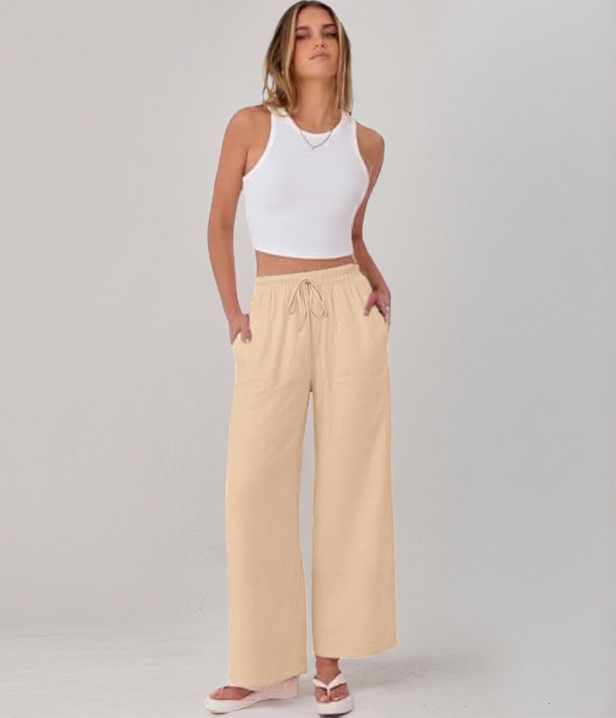 YUNDAI 2Pc Women's Lounge Pants- Casual Pajama Flower Sleepwear Sets with Pockets