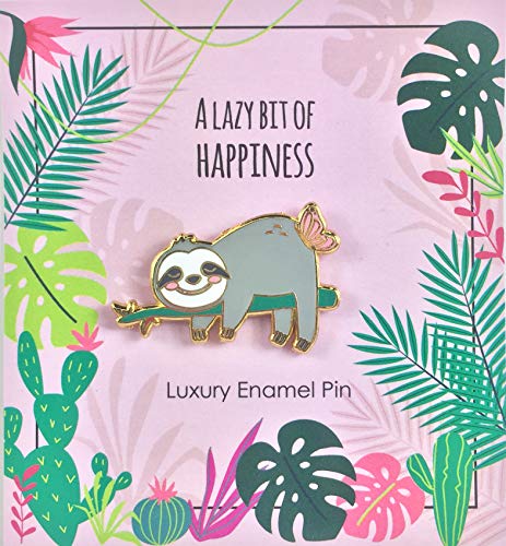 Spilla Bradipo - Non Avere Fretta, Sii Felice | Spilletta Bradipo | Piccole e Divertenti Idee Regalo per Bambini e non solo