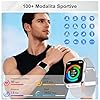 LODIMEKE Smartwatch Uomo Donna Chiamate Pressione Sanguigna Frequenza Cardiaca Sonno, 1.96'' AI Orologio 100+ modalità Sportive, IP67 Impermeabile Contapassi Sveglia Calcolatrice iOS Android