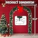 Outvita Christmas Archway Decoration, 9ft Artificial Tree Stand with Arch Top and Christmas Ornaments, Background Stand for Outdoor Indoor Room Festival Decoration