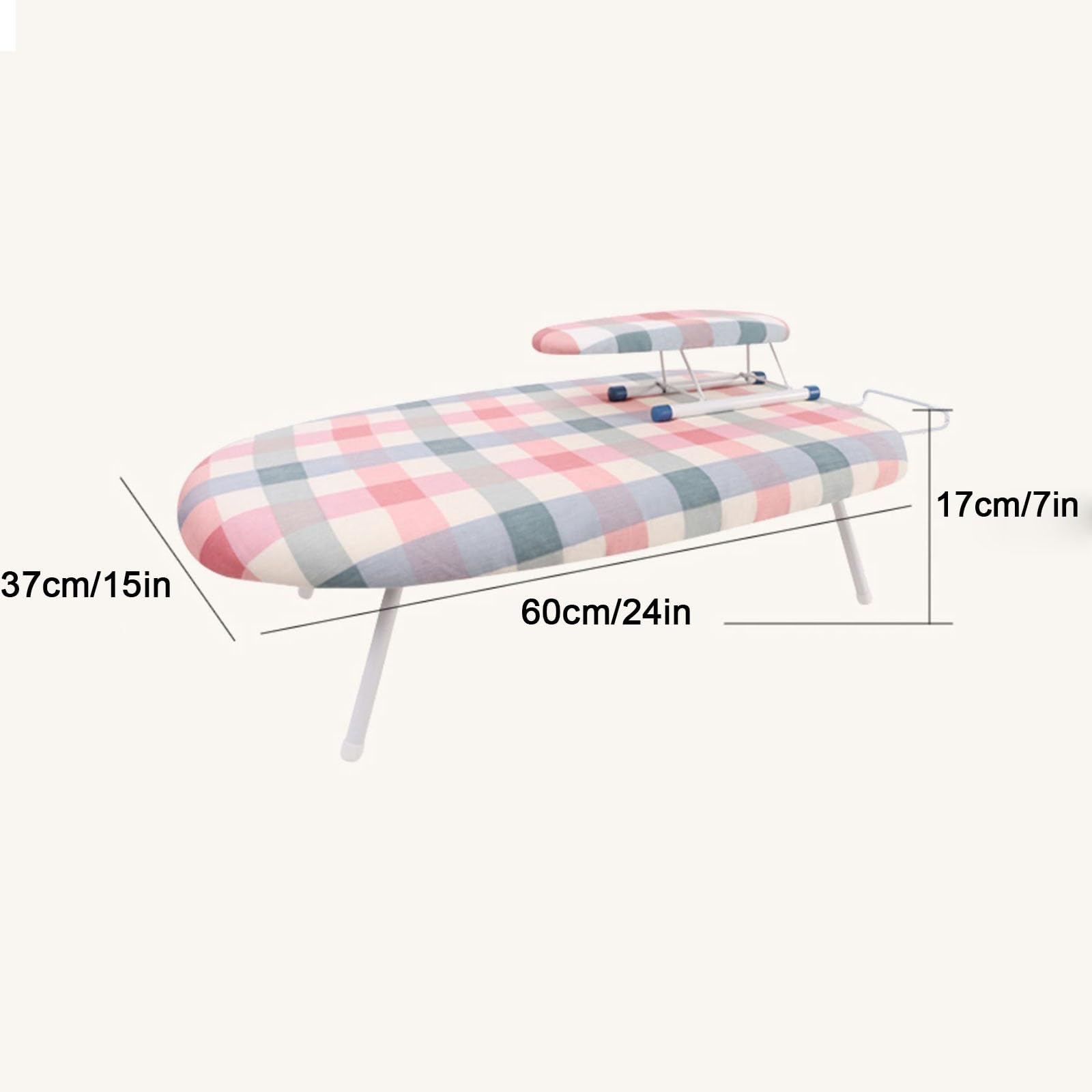 Tabla de Planchar Pequeña, Tabla de Planchar Portátil con Soporte para Plancha, Tabla Planchar Plegable Compacta para Ahorrar Espacio (Color : Blue)