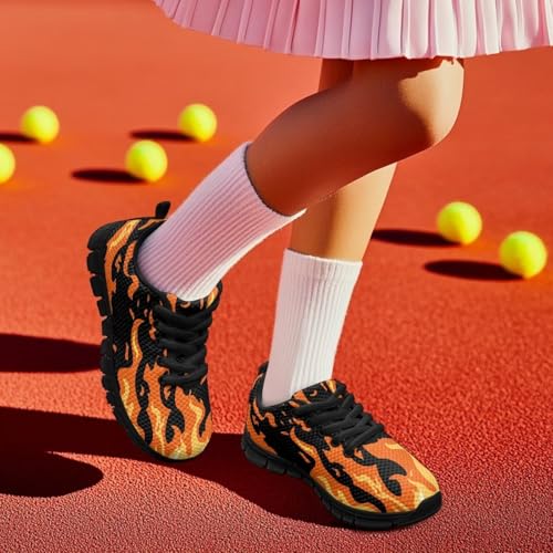 Boys Girls Shoes Non Slip Athletic Running Walking Kid Lightweight Lace Up Sneaker Breathable Mesh Upper Sport Shoe3