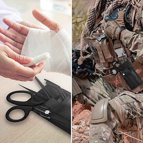 EMS XTRM Quick Response EMT Tactical Medical Tool Kit - Adjustable Belt Pouch, EMT Shears, Bandage Scissor, Forceps, Hemostat, and Pupil Light