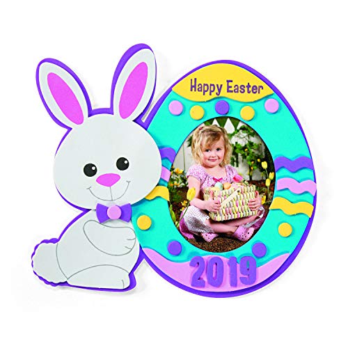 Easter Dated Picture Frame Magnet Craft Kit - 12 Per Pack - Class Craft Packs