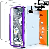 IMBZBK [3+3 Pack for Google Pixel 7a Screen Protector Tempered Glass Accessories 3 Screen Protector with 3 Camera Lens Protector for Pixel 7a Case Friendly Fingerprint Suitable