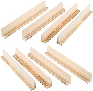 Gadpiparty 8Pcs Wood Domino Racks Wooden Domino Trays Premium Domino Trays Holders Organizer Mexican Train Domino Trays for Mexican Train and Other Domino Games