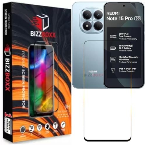 Image of Tempered Glass Compatible with REDMI Note 15 Pro 5G Screen Protector Guard - HD Clarity, Anti-Fingerprint Screen Guard (Note15 Pro - 6.83 inch) With Installation Kit - Pack of 1