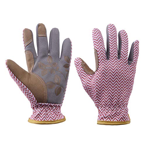 Haplws Womens Garden Gloves Scratch Resistance Flower Gardening Gloves Planting Non-Slip Durable Breathable Protective Gloves