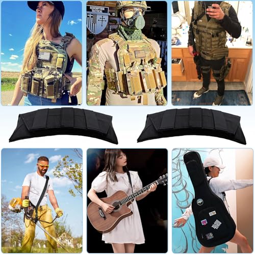 SOGOYFLA Ultra Thick Shoulder Strap Pad 2 Pack, Heavy Load Backpack Strap Pads, High Elasticity Tactical Bag Shoulder Pads (Black)