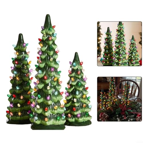 Árbol de Navidad retro para regalar en Reyes con luces automáticas LED 5