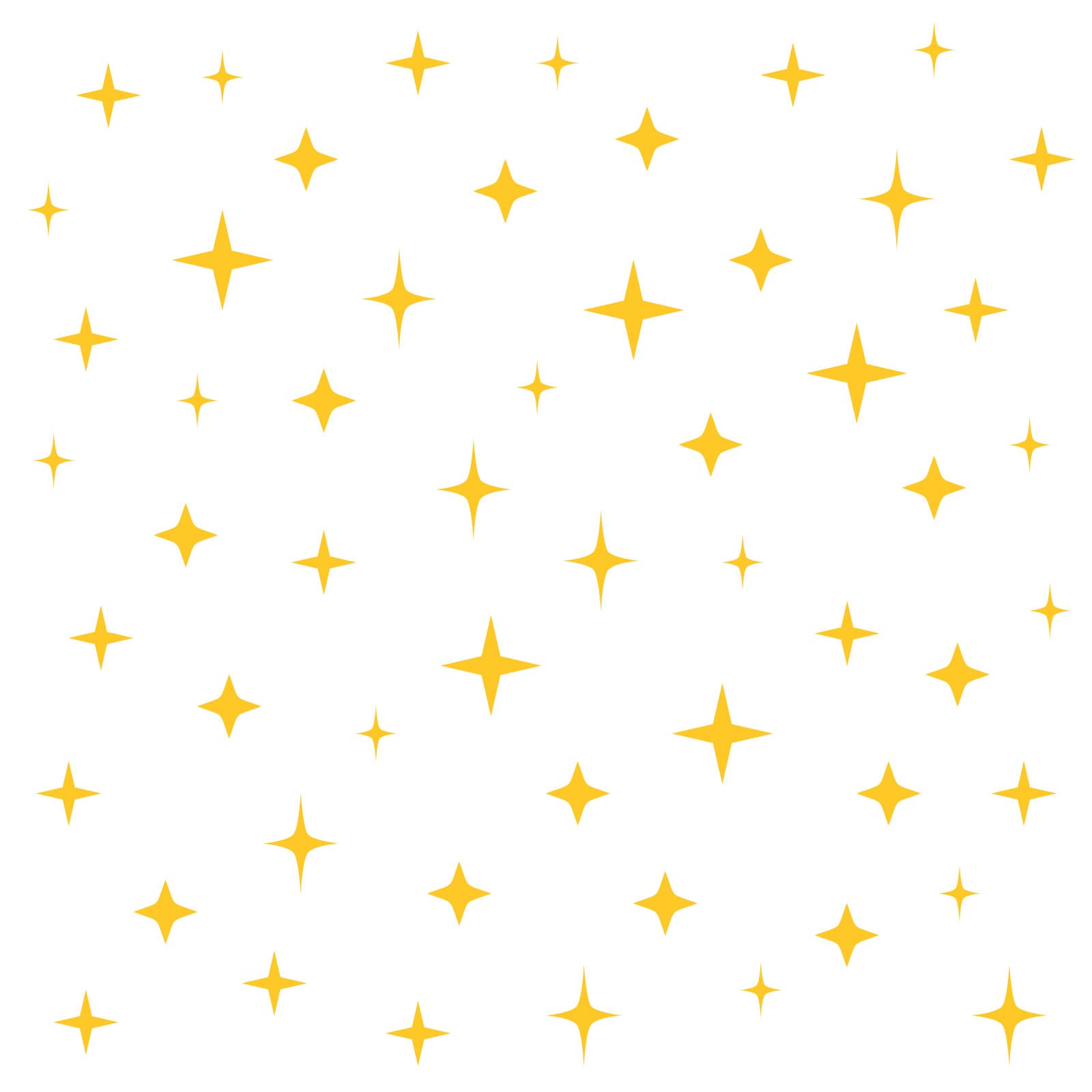 Stickerscape Star Wall Stickers (Mixed - 1 Sheet - Yellow) | Space Wall Stickers for a Night Time Themed Bedroom or Nursery | Easy to Apply, Cleanly Removable