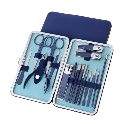 Kit de pedicura de manicura, Kit de cortaúñas profesional acero inoxidable, set manicura, herramientas completas aseo