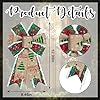 Hying 2 Pieces Christmas Bows for Wreath, Christmas Wreath Bow Red Green Natural Burlap Bows Winter Xmas Tree Craft Bows Ornaments for Front Door New Year Christmas Party Decoration Supplies #1