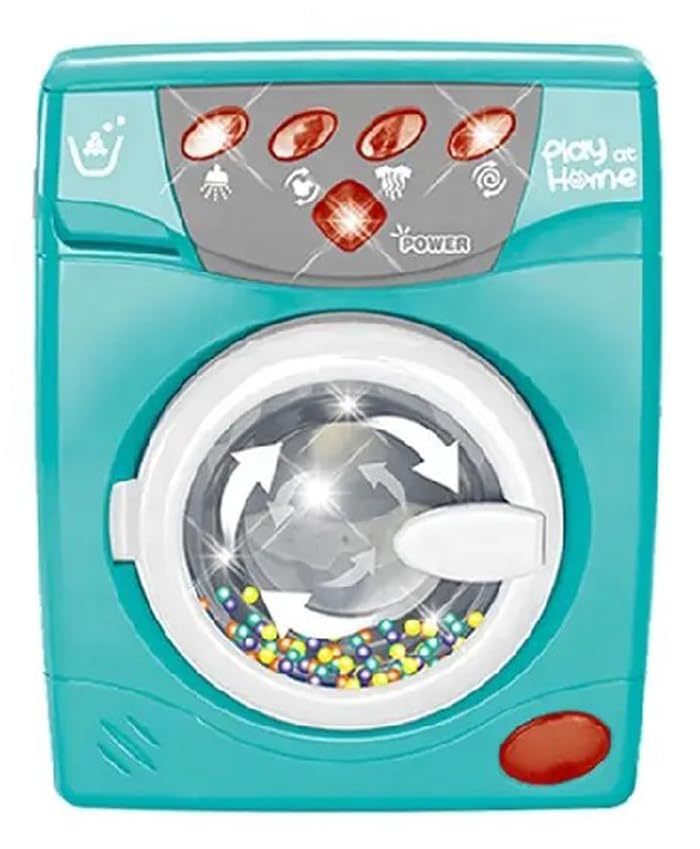 URBAN TOYS Plastic Electric Appliance Sound and Light Function Battery Mini  Washing Machine Toy Color May Vary