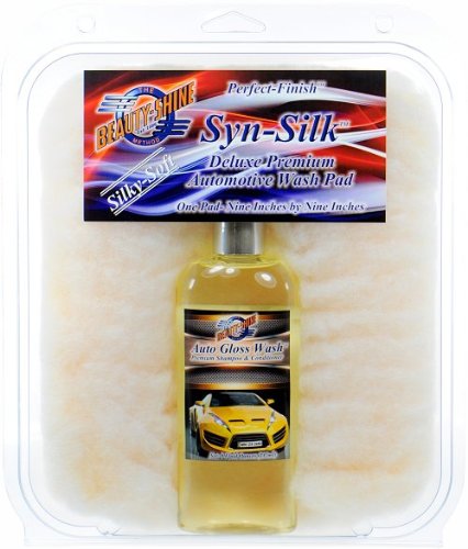 Beauty Shine Perfect-Finish Syn-Silk Silky-Soft Deluxe Premium Automotive Wash Pad - One Pad - 9 X 9 Inches