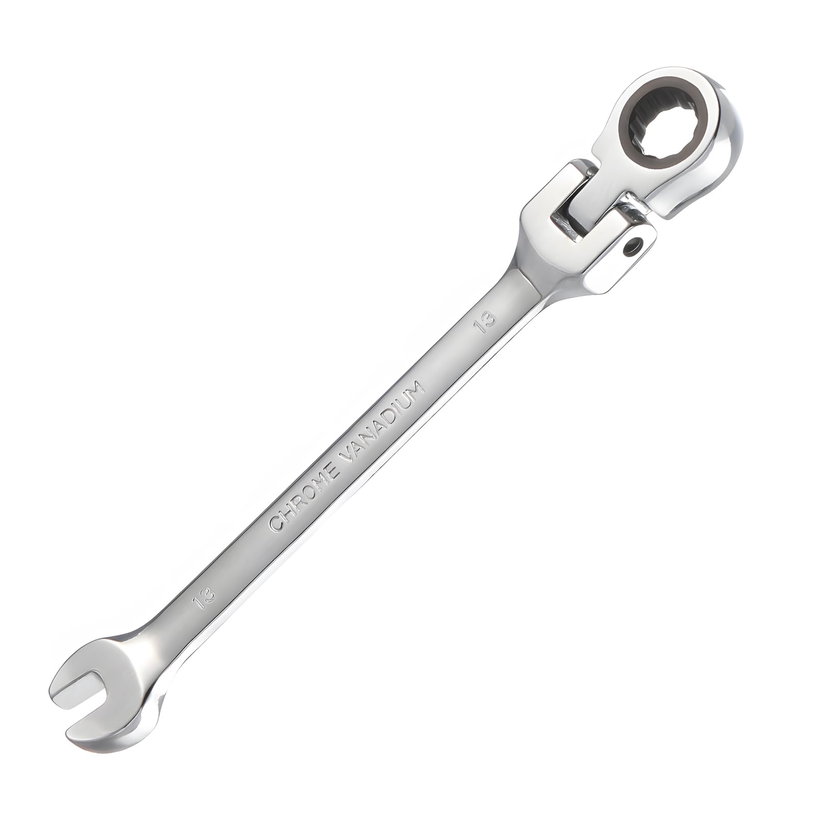 Foyscr Combination Ratchet Spanner, CRV Forged 13mm Wrench, Industrial Dual Purpose Design, Anti Slip Anti Bend Hand Tool