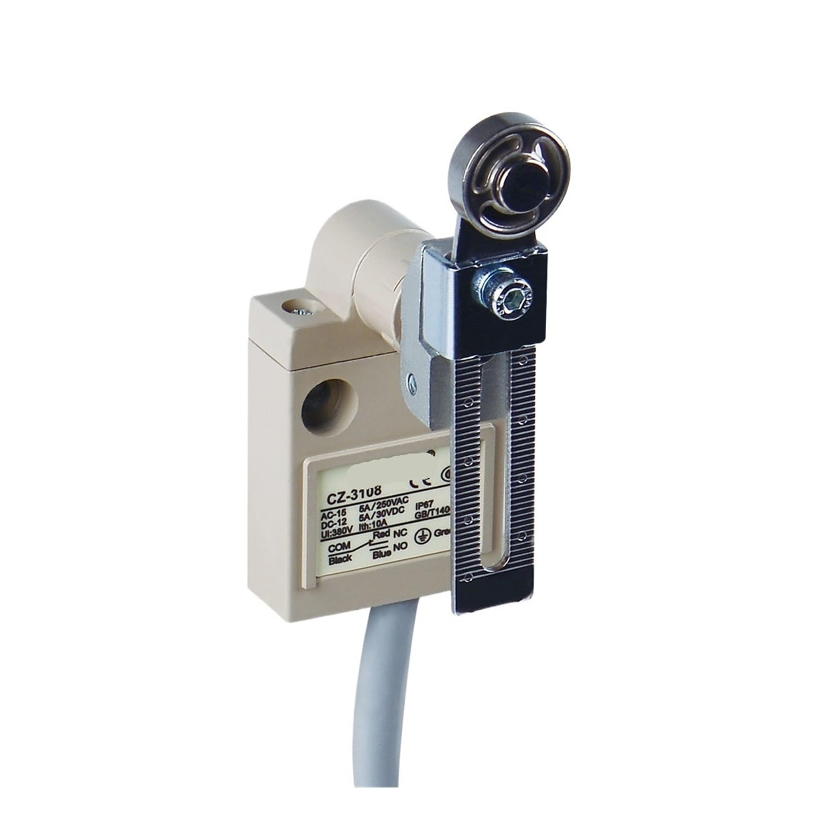 Vertikaler Endschalter mit 1 m und 2 m Leitung, wasserdichter Reiseschalter mit Gehäuse aus Aluminiumlegierung(CZ-3108,1m line)