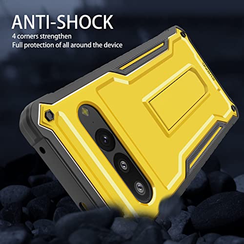 Image of for Google Pixel 7 Pro Case,Military Grade Protection Shockproof Case Built-in Kickstand Compatible with Google 7 Pro Phone 6.7 Inch (Yellow)