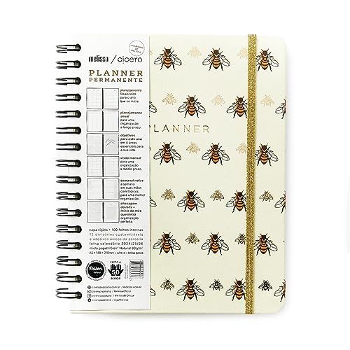 Planner Permanente Wire-O Melissa Semanal Notas A5 Favo De Abelha...
