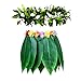Produktbild Hula Rock Hawaii Leaf Rock Grün Gras Rock mit Girlande und künstliche Hibiskus Blumen für Strand, Party Party Supplies