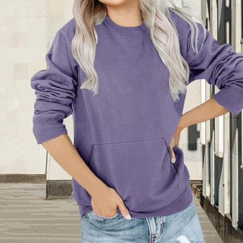 Sweatshirts for Teen Girls Oversized Fall Casual Long Sleeve Pullover Kids Cute Youth Crewneck Sweatshirt with Pocket2