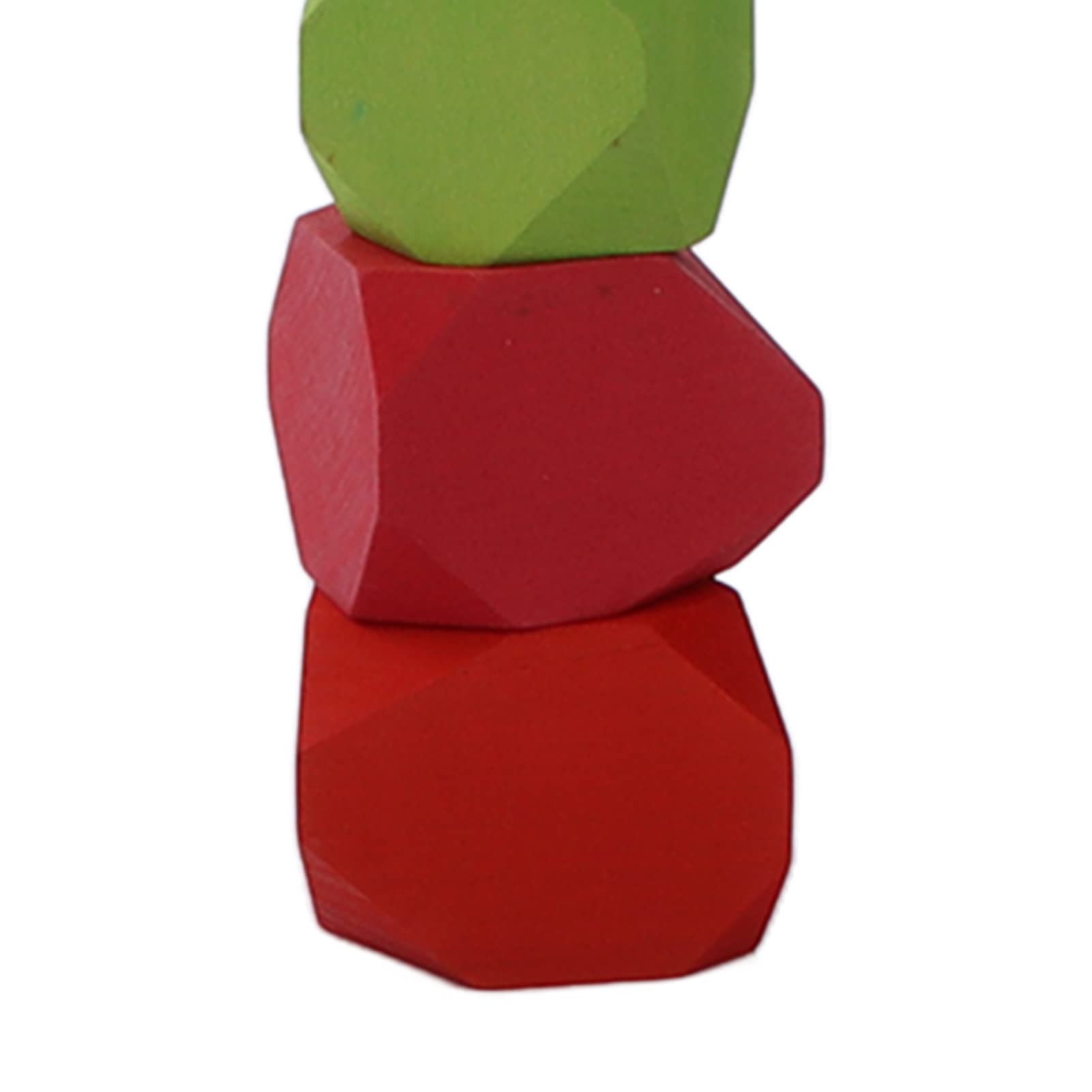 Bloques de Madera de Piedra de Colores Brillantes, Juego Educativo de Diseño de 360° para Niños, Material de Pino, Tamaño 20 Piezas
