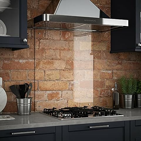 Clear Toughened Glass Kitchen Splashback Cover