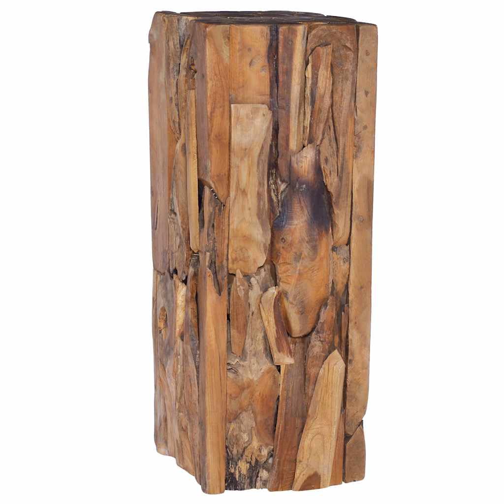 Stolik pomocniczy 30 x 30 x 80 cm, ręcznie wykonany z litego drewna tekowego, uniwersalny stół ozdobny, stolik kawowy, stolik na sofę lub stolik nocny, zajmuje mało miejsca