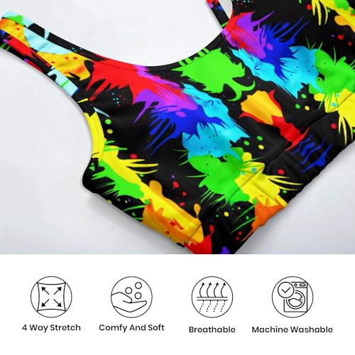 Image of Yoga top Women's Cheerleading Uniform Gym Outfit Running Crop Tops Yoga Shirts Casual Tank Top