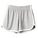  IMJONO Femme Short de Sport Cache-Maillots et Sarongs Shorts Dentelle pour Plage Casual(Gris,M)