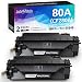 INK E-SALE CF280A 80A Toner Cartridge Compatible for HP LaserJet Pro 400 M401d M401dn M401dne M401dw M401n M425dn M425dw, 2 Pack Black