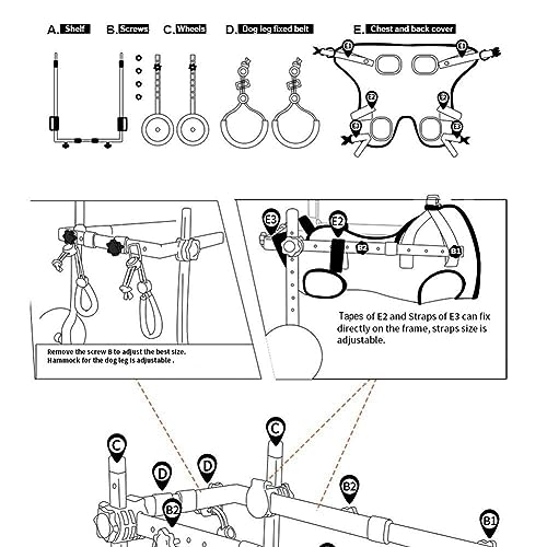 Fauteuil roulant réglable pour chiens handicapés petits modèles - 7