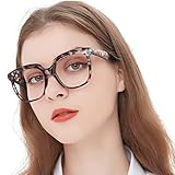 MARE AZZURO Oversized Reading Glasses 1.75 Women Large Square Readers 1.00 1.25 1.50 1.75 2.00 2.25 2.50 2.75 3.00 3.50 4.00 5.00 6.00 (Leopard, 175)