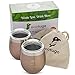 Stainless Steel Wine Glasses, Set of 2 - Double-Walled, Eco-Friendly, Unbreakable Stemless Drinking Glass with Lid - Food Grade and Vacuum Insulated Outdoor Tumblers (8 Oz.)