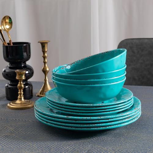 Zarocrus Farmhouse Melamine Plates And Bowls Set thumb #3