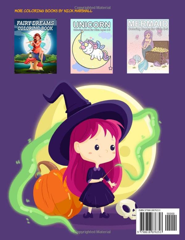 Witch Coloring Book for Kids: Cute Witches Coloring Book image 2