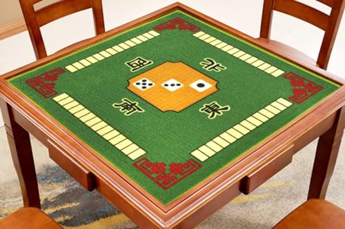 Mantel para mesa de Mahjong 30.7 pulgadas cuadrado verde miniatura 1