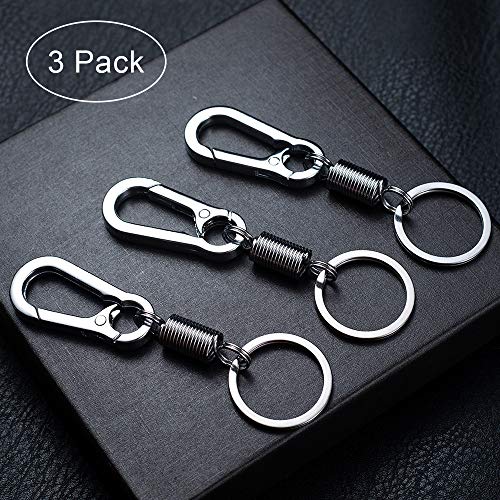 121Fruit Way 3Pack Retro Style Simple Strong Carabiner Shape Keychain Key Chain Ring