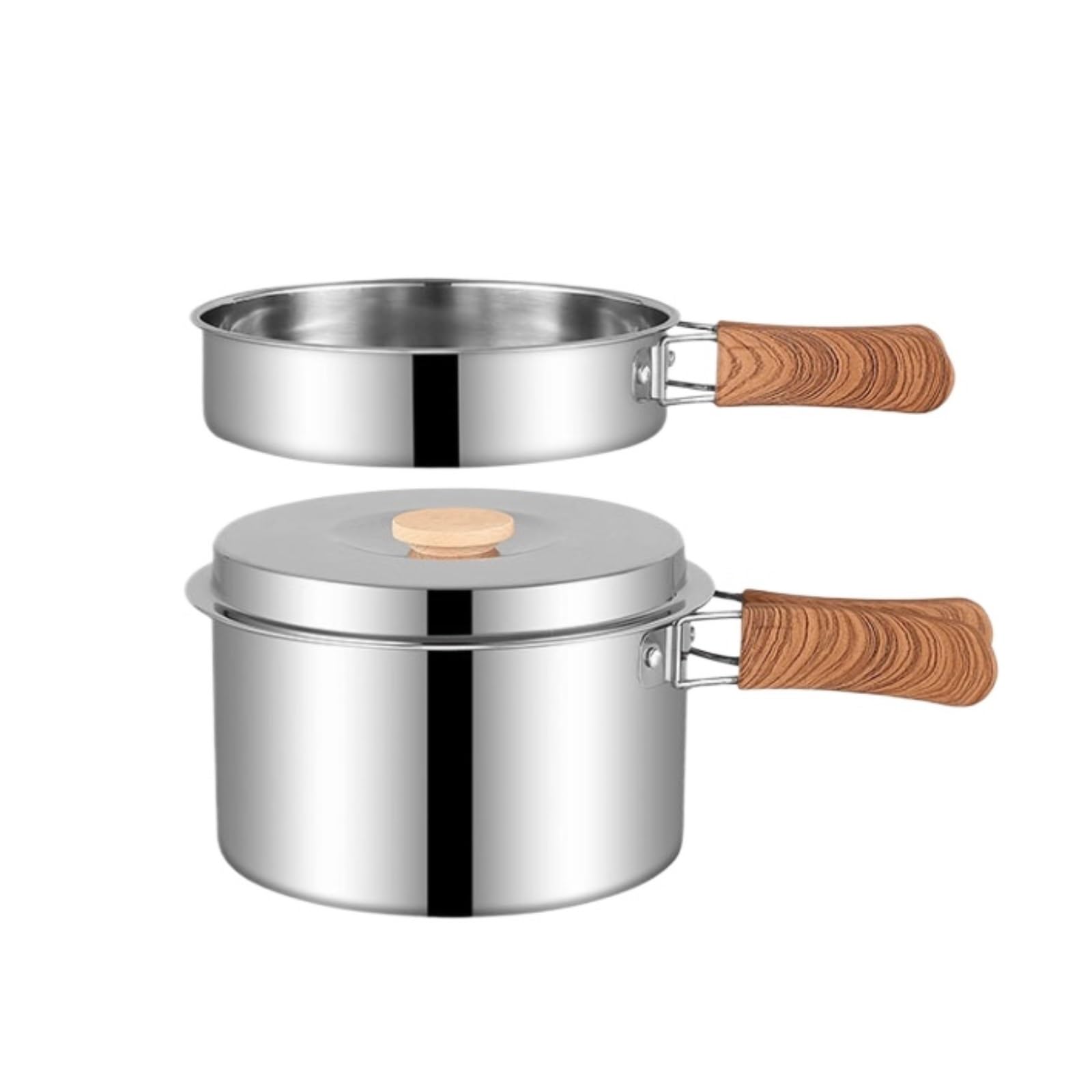 Kempingowa Naczyń Garnki Zewnętrzne Przenośny Sprzęt Kuchenny Do Kampanii Wild Camp Camping Wood Na Piknik Wędrówki(Blue,Silver)